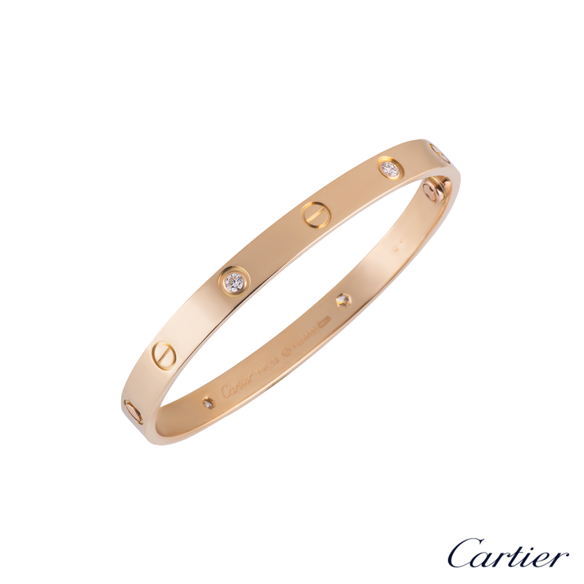 cartier love bracelet half diamond